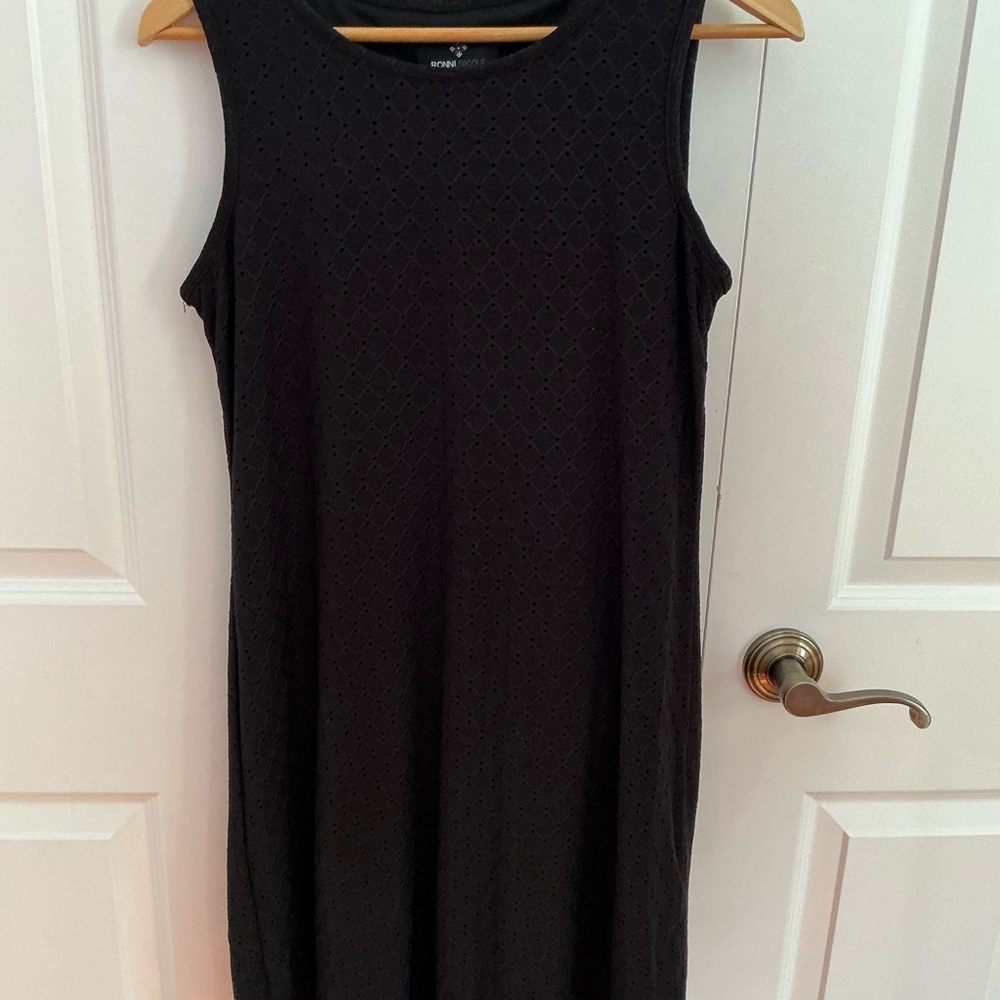 Ronni Nicole Black Eyelet Dress